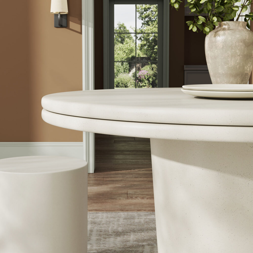 Brion 48" Indoor - Outdoor Patio Concrete Round Dining Table by Modway ...