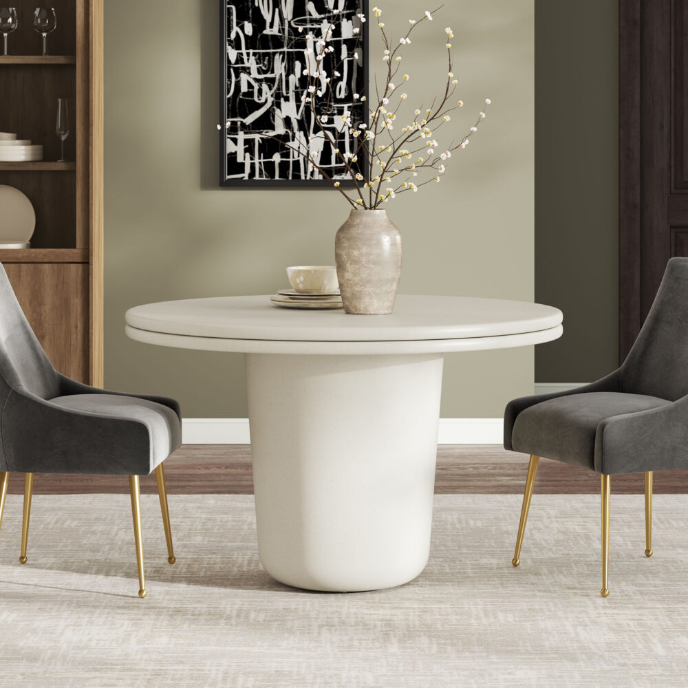 Brion 48" Indoor - Outdoor Patio Concrete Round Dining Table by Modway ...