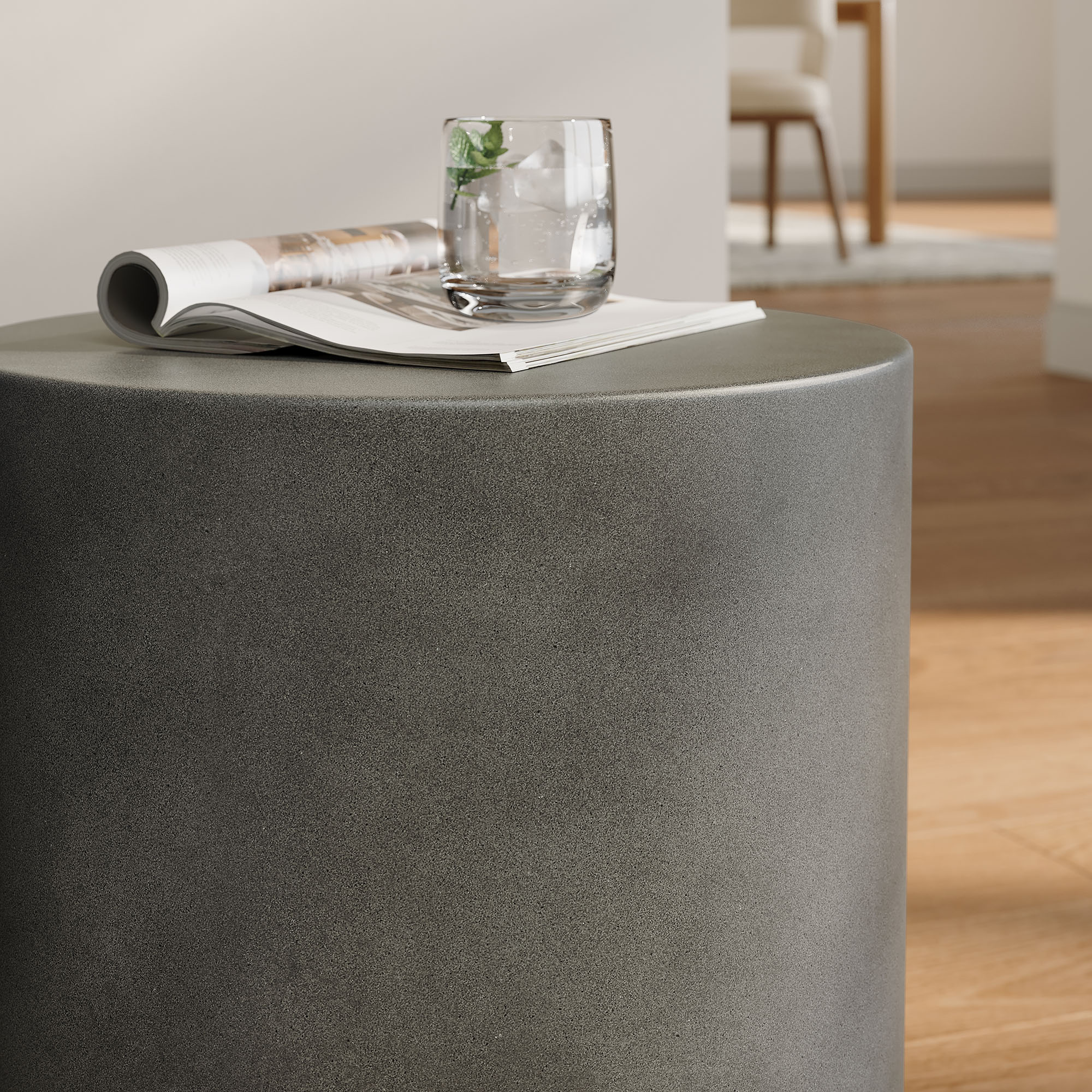 Brion Indoor - Outdoor Patio Concrete Stool by Modway - Image 9