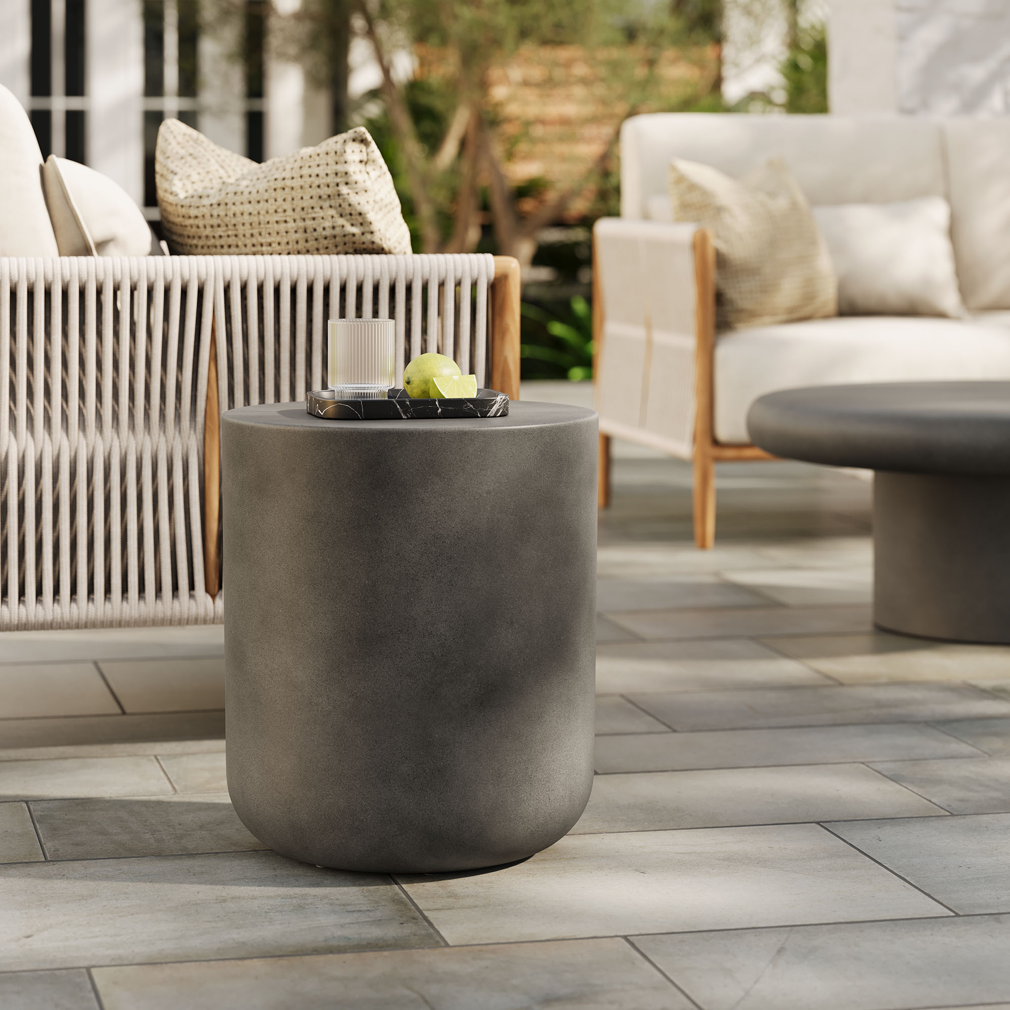 Brion Indoor - Outdoor Patio Concrete Stool by Modway - Image 6
