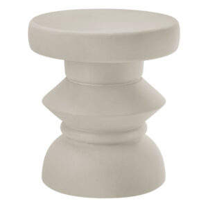 Terza Indoor - Outdoor Patio Concrete Side Table in Light Gray by Modway