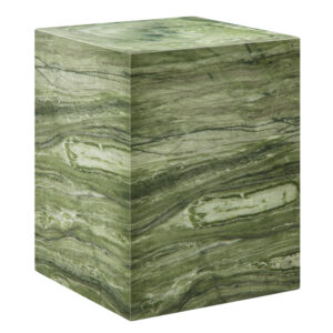 Jordana Square Plinth Indoor - Outdoor Patio Concrete Side Table in Green Marble by Modway