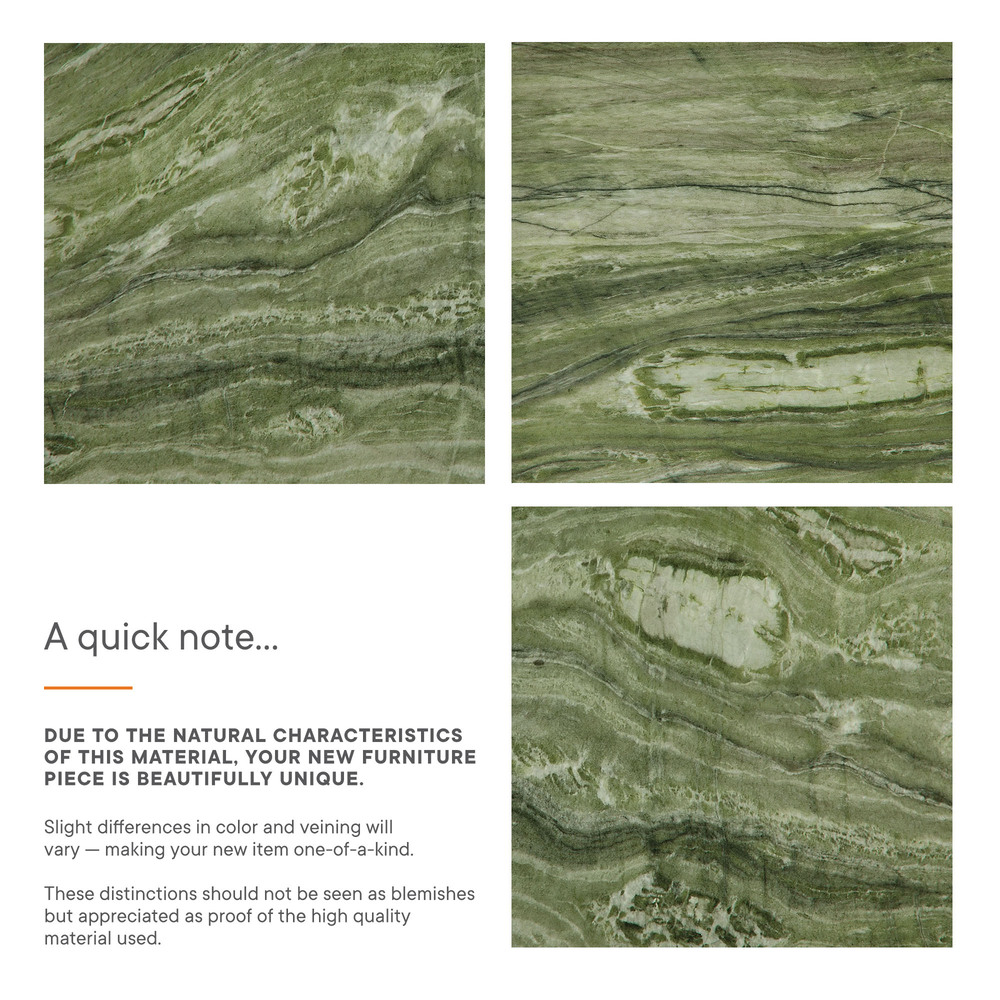 Jordana Square Plinth Indoor - Outdoor Patio Concrete Side Table in Green Marble by Modway - Image 2