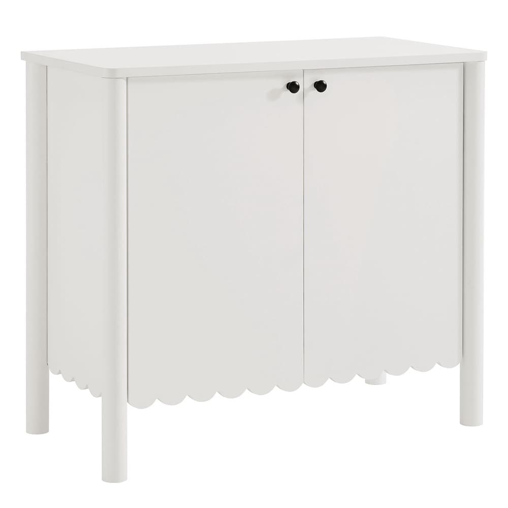Emmeline 35" 2-Door Scalloped Sideboard Cabinet in White by Modway