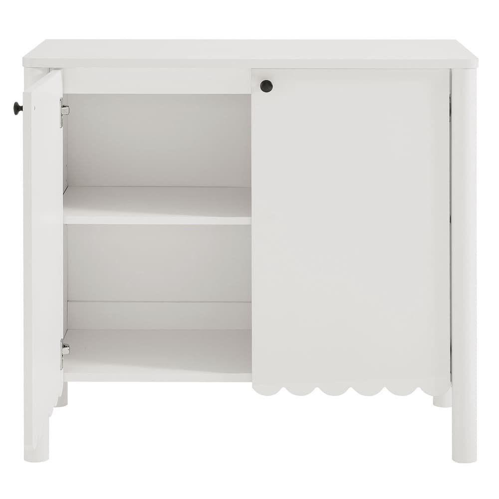 Emmeline 35" 2-Door Scalloped Sideboard Cabinet in White by Modway - Image 6