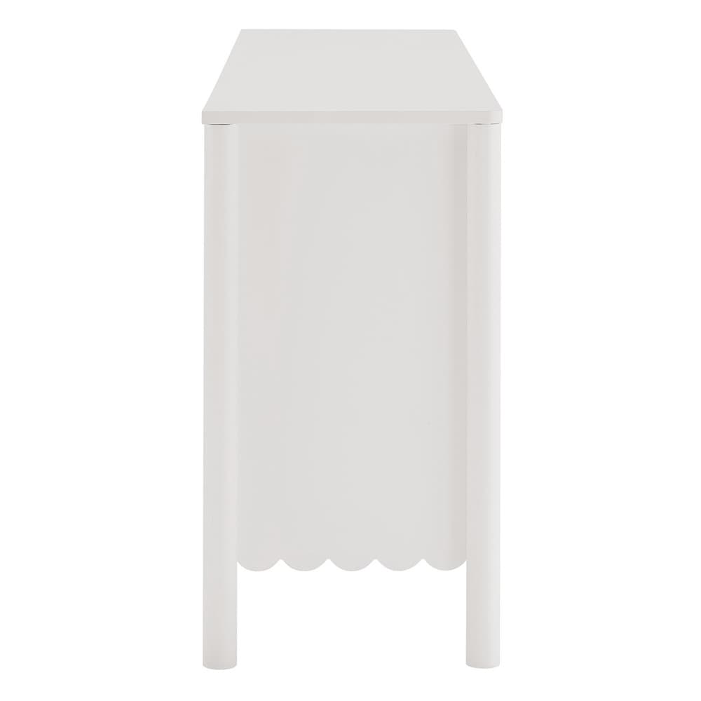 Emmeline 66" 4-Door Scalloped Sideboard Cabinet in White by Modway - Image 4