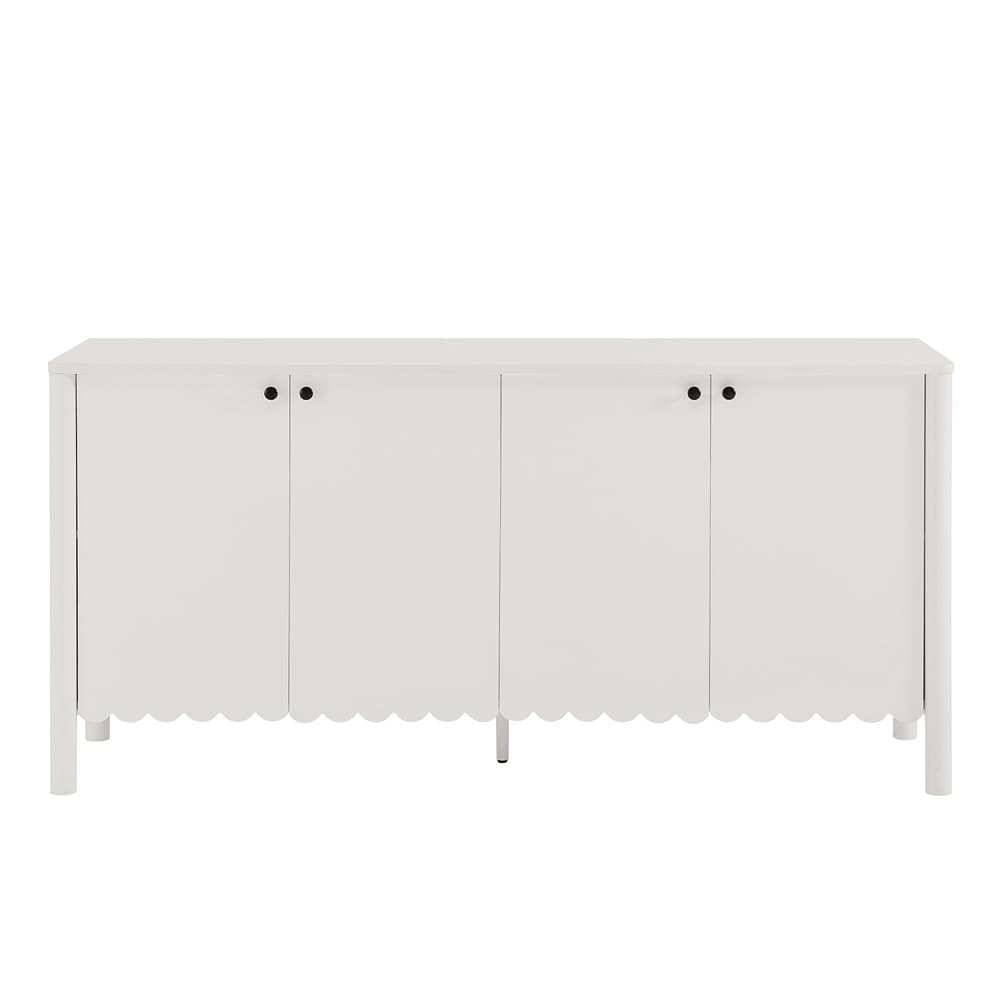 Emmeline 66" 4-Door Scalloped Sideboard Cabinet in White by Modway - Image 5