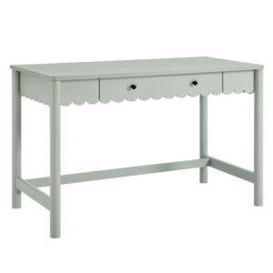 Emmeline 1-Drawer Scallop Writing Desk by Modway in Sage by Modway