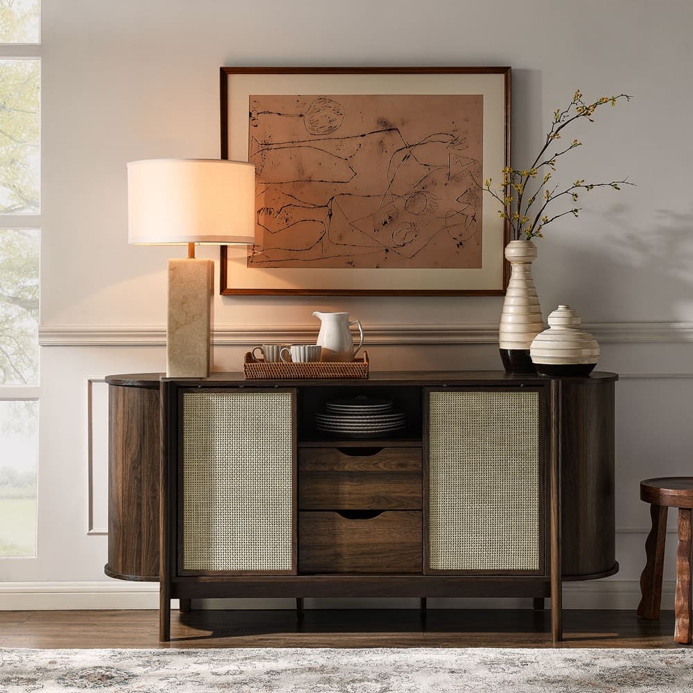 Reid 63" Curved Sideboard in Walnut by Modway - Image 11