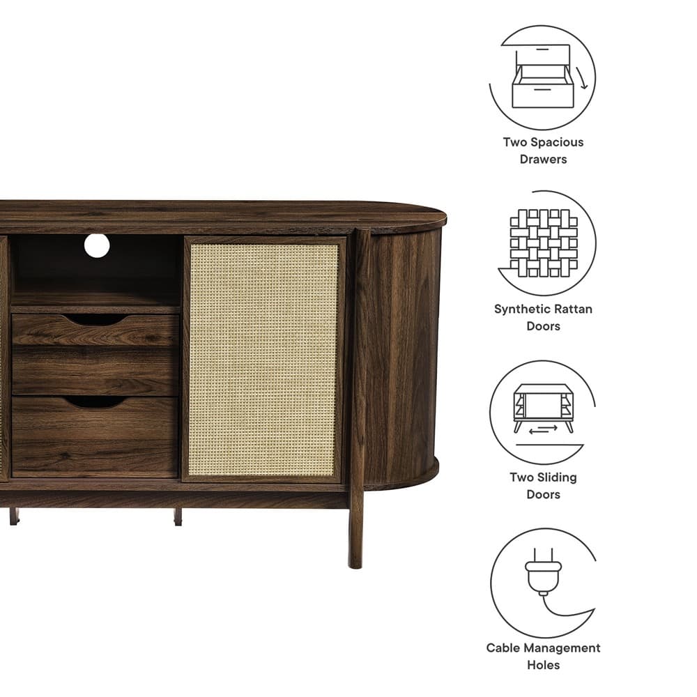 Reid 63" Curved Sideboard in Walnut by Modway - Image 3