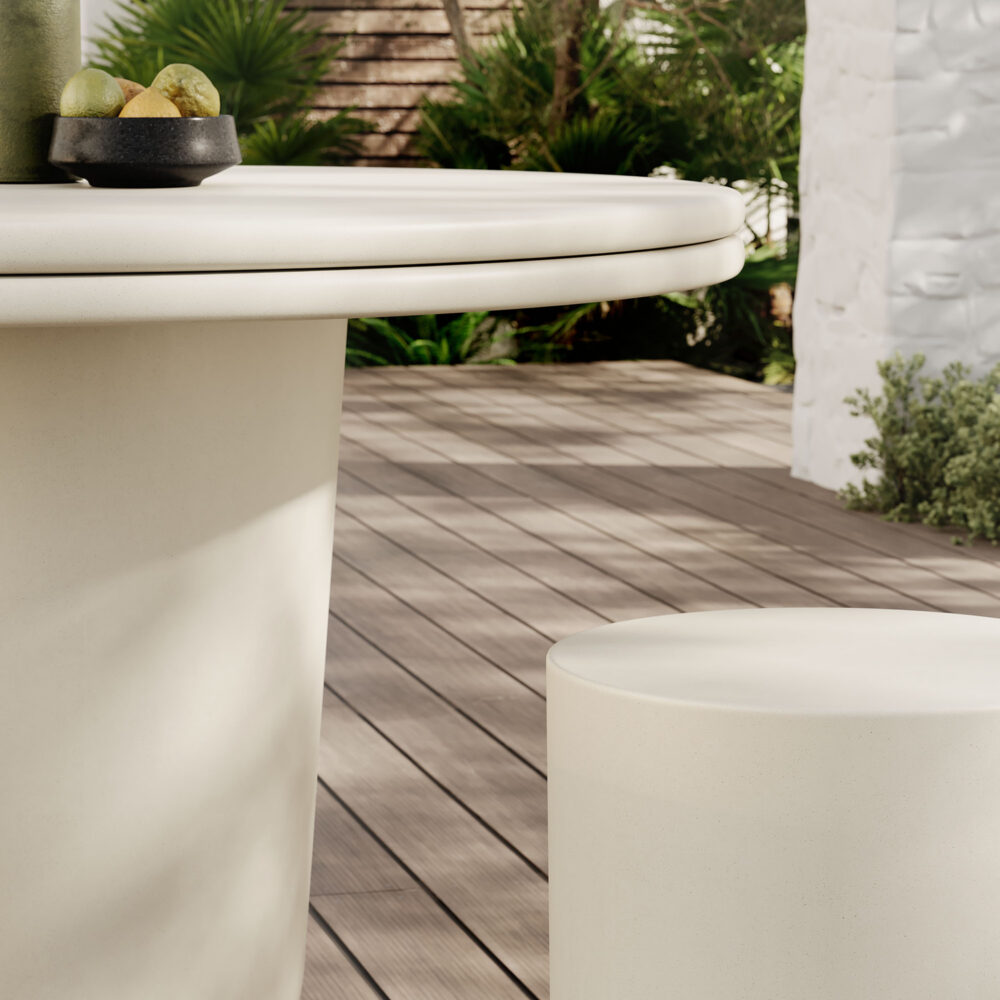 Brion Indoor - Outdoor Patio Concrete 5 Piece Dining Table Set by ...