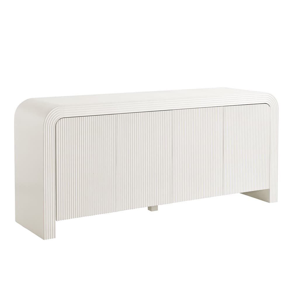 Waterflute 70" Fluted Sideboard Cabinet in White Matte by Modway