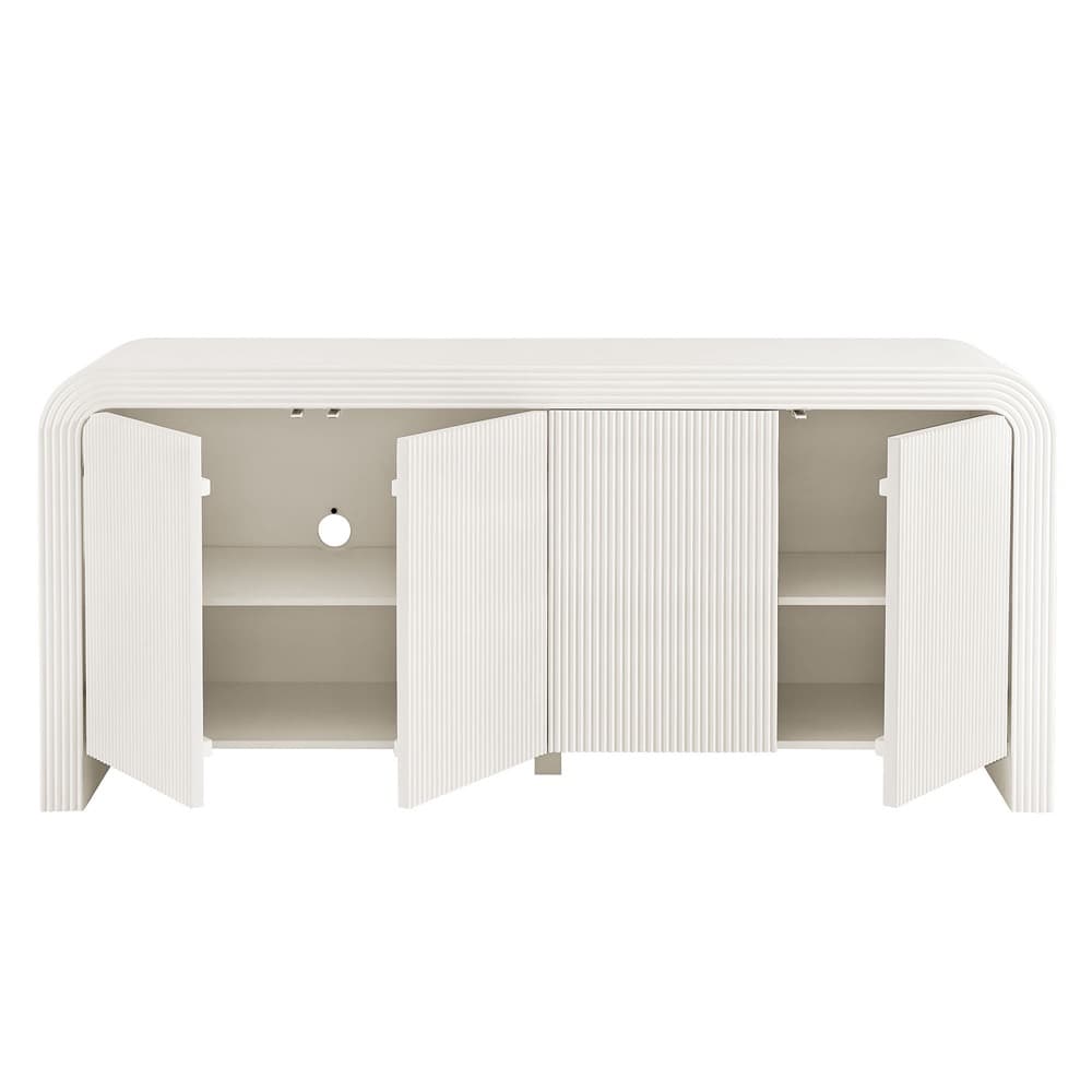 Waterflute 70" Fluted Sideboard Cabinet in White Matte by Modway - Image 6