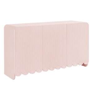 Dahlia Fluted and Scalloped Sideboard Storage Cabinet by Modway in Soft Pink by Modway