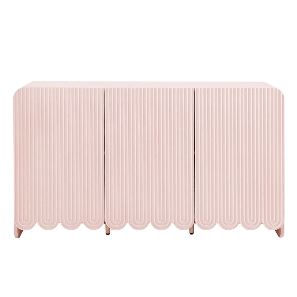 Dahlia Fluted and Scalloped Sideboard Storage Cabinet by Modway in Soft Pink by Modway - Image 5