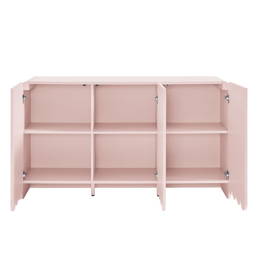 Dahlia Fluted and Scalloped Sideboard Storage Cabinet by Modway in Soft Pink by Modway - Image 6
