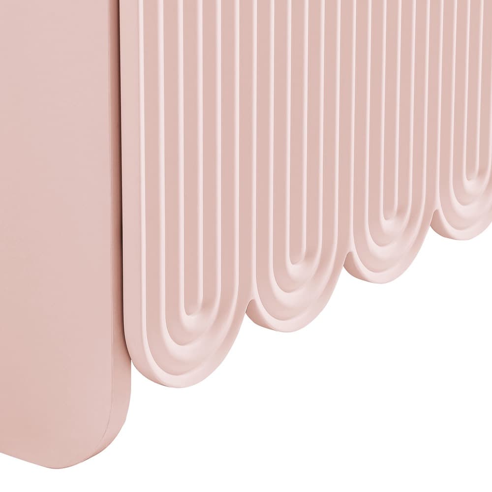 Dahlia Fluted and Scalloped Sideboard Storage Cabinet by Modway in Soft Pink by Modway - Image 7