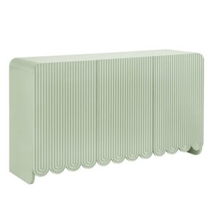 Dahlia Fluted and Scalloped Sideboard Storage Cabinet by Modway in Sage by Modway