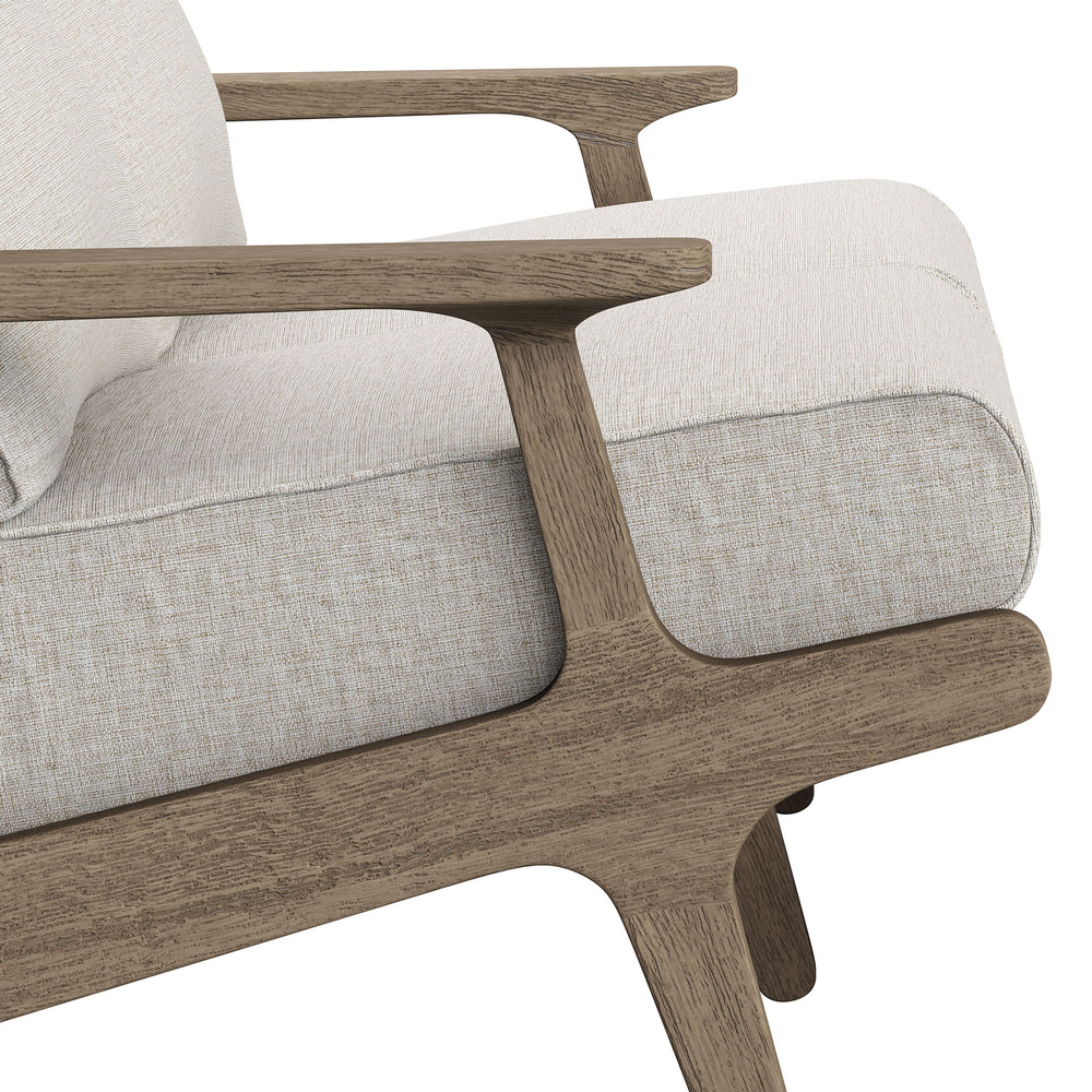 Saratoga Outdoor Patio Teak Wood Loveseat in Pebble by Modway - Image 7