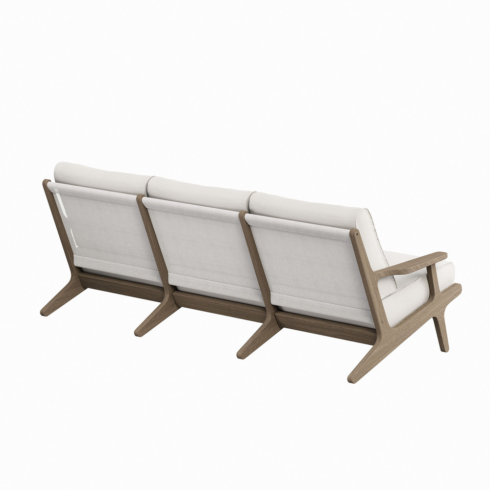 Saratoga Outdoor Patio Teak Sofa in Weathered Gray by Modway - Image 6