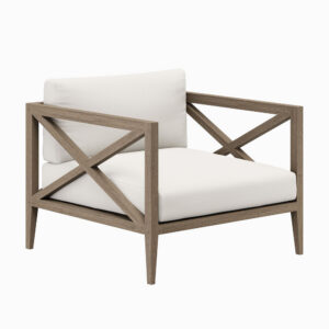 Northlake Outdoor Patio Teak Armchair in Weathered Gray by Modway