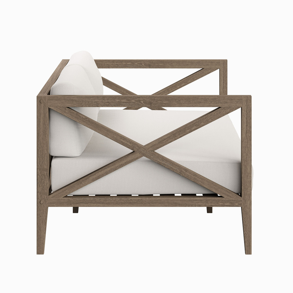 Northlake Outdoor Patio Teak Loveseat in Weathered Gray by Modway - Image 5