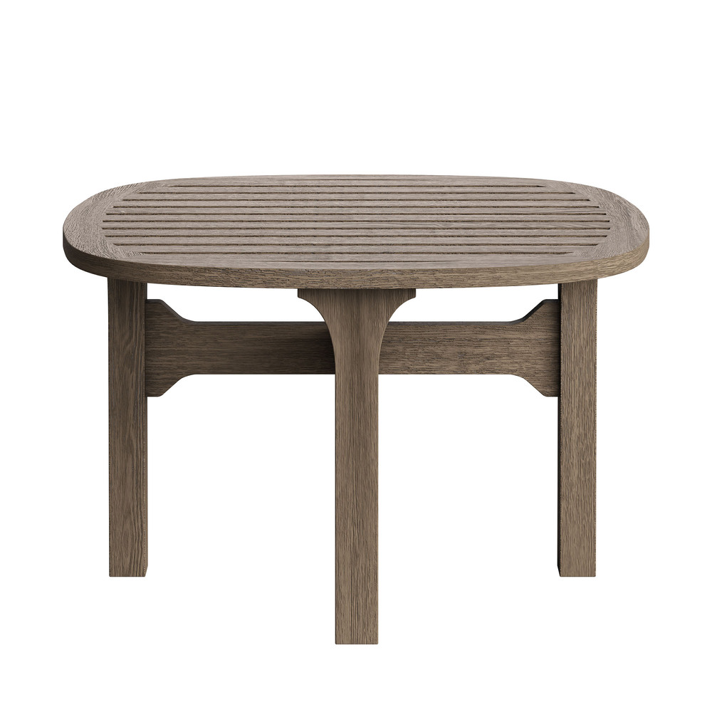 Saratoga Square Outdoor Patio Teak Wood Side Table in Weathered Gray by Modway - Image 7