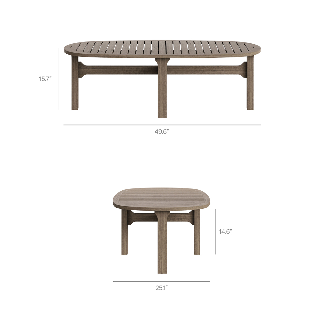 Saratoga 4-Piece Outdoor Patio Teak Wood Furniture Set in Flint Gray by Modway - Image 5
