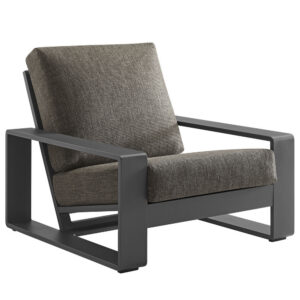 Lirienne Outdoor Patio Aluminum Armchair in Smoke by Modway