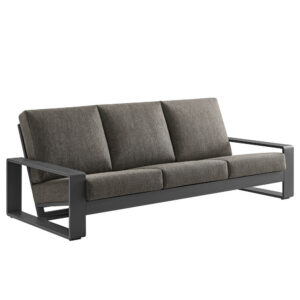 Lirienne Outdoor Patio Aluminum Sofa in Smoke Gray by Modway