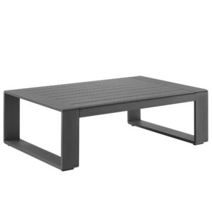 Lirienne Outdoor Patio Aluminum Coffee Table in Gray by Modway