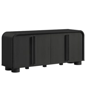 Bellamy Curved 4-Door Sideboard Cabinet by Modway in Black Oak by Modway