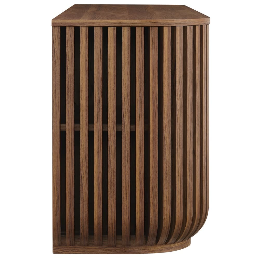 Fortitude 75" Curved Sideboard Storage Cabinet in Walnut by Modway - Image 4