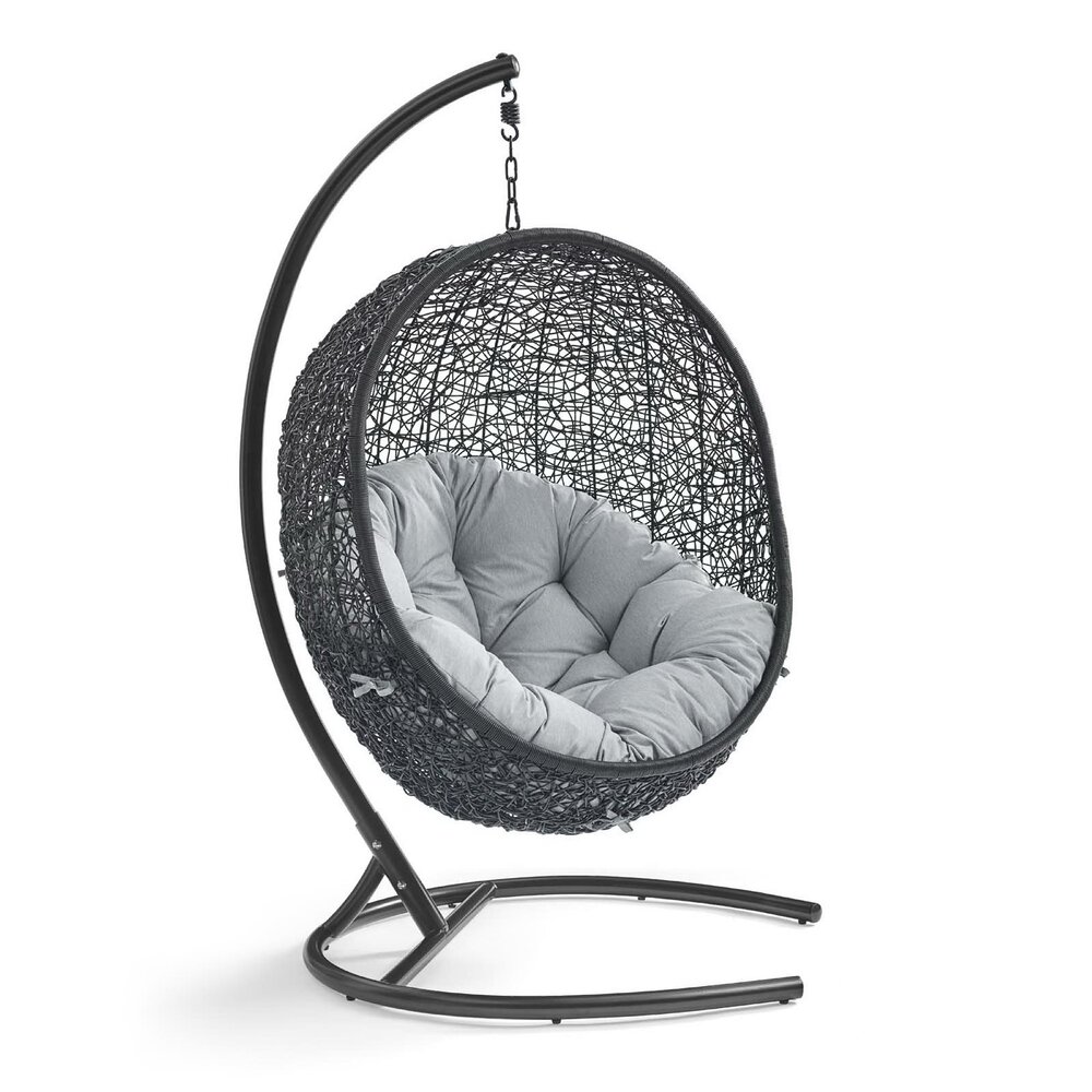 Encase Swing Outdoor Patio Lounge Chair in Gray by Modway