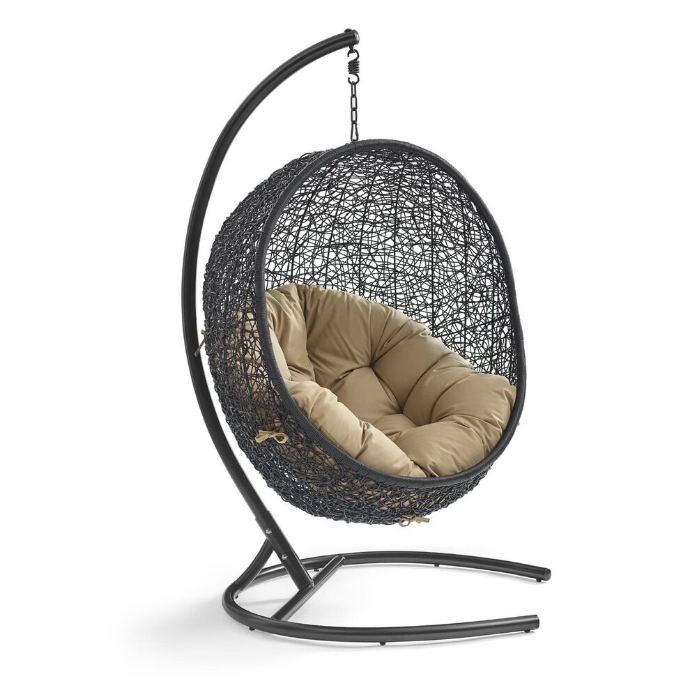 Encase Swing Outdoor Patio Lounge Chair in Mocha by Modway