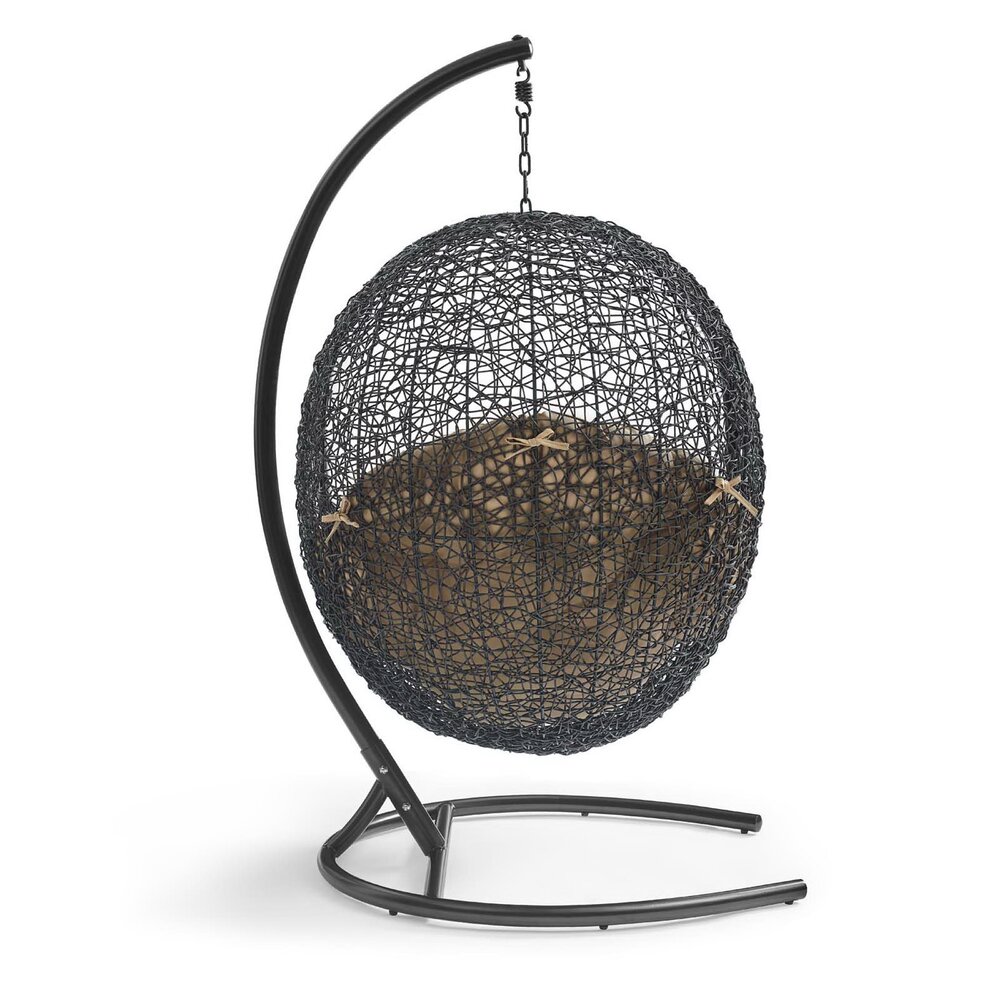 Encase Swing Outdoor Patio Lounge Chair in Mocha by Modway - Image 3