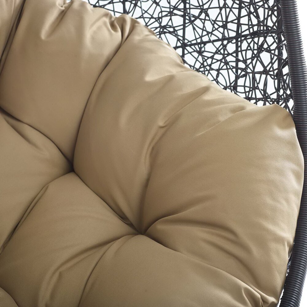 Encase Swing Outdoor Patio Lounge Chair in Mocha by Modway - Image 5