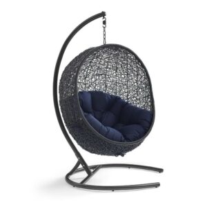 Encase Swing Outdoor Patio Lounge Chair in Navy by Modway