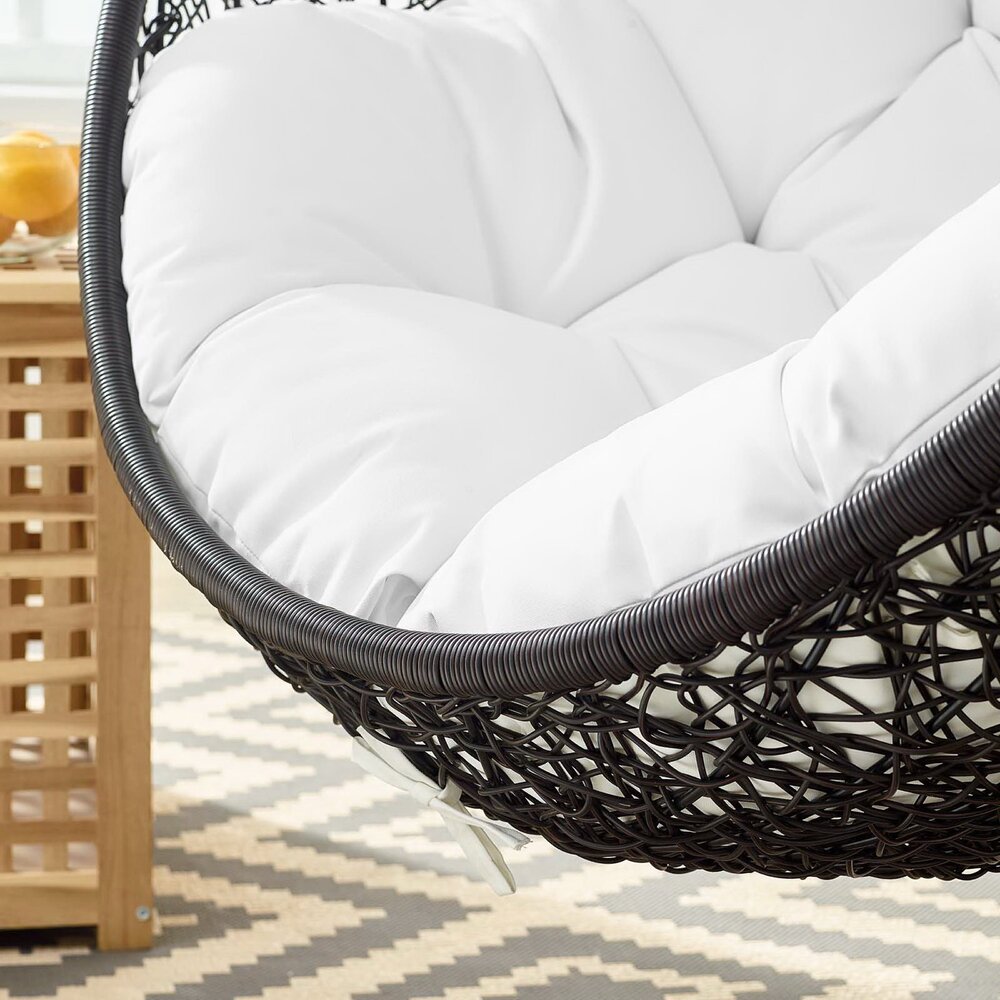 Encase Swing Outdoor Patio Lounge Chair in White by Modway - Image 8