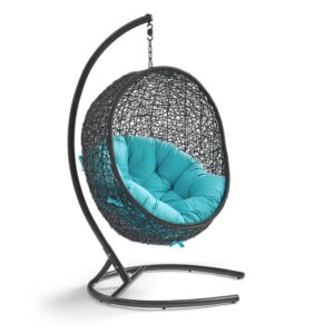 Encase Swing Outdoor Patio Lounge Chair in Turquoise by Modway
