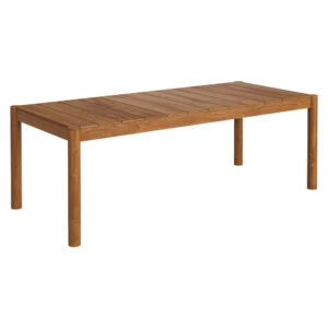 Eleni 89-Inch Outdoor Patio Teak Wood Dining Table in Natural by Modway