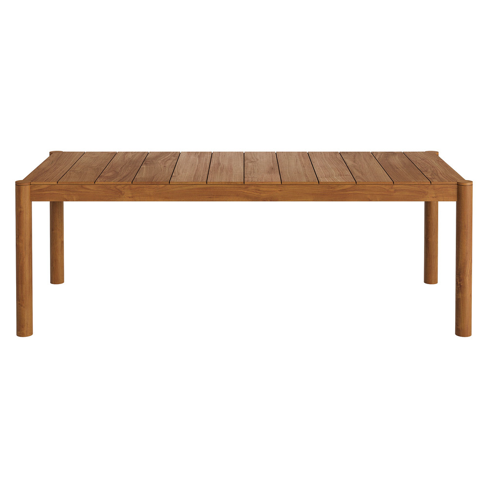 Eleni 89-Inch Outdoor Patio Teak Wood Dining Table in Natural by Modway - Image 5
