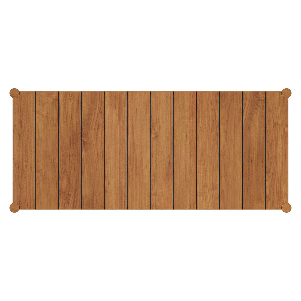 Eleni 89-Inch Outdoor Patio Teak Wood Dining Table in Natural by Modway - Image 6