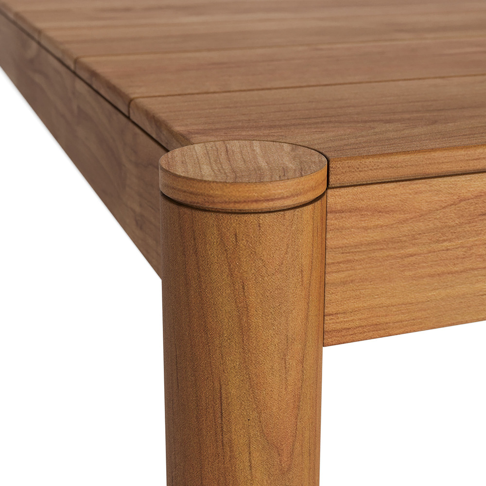 Eleni 89-Inch Outdoor Patio Teak Wood Dining Table in Natural by Modway - Image 7