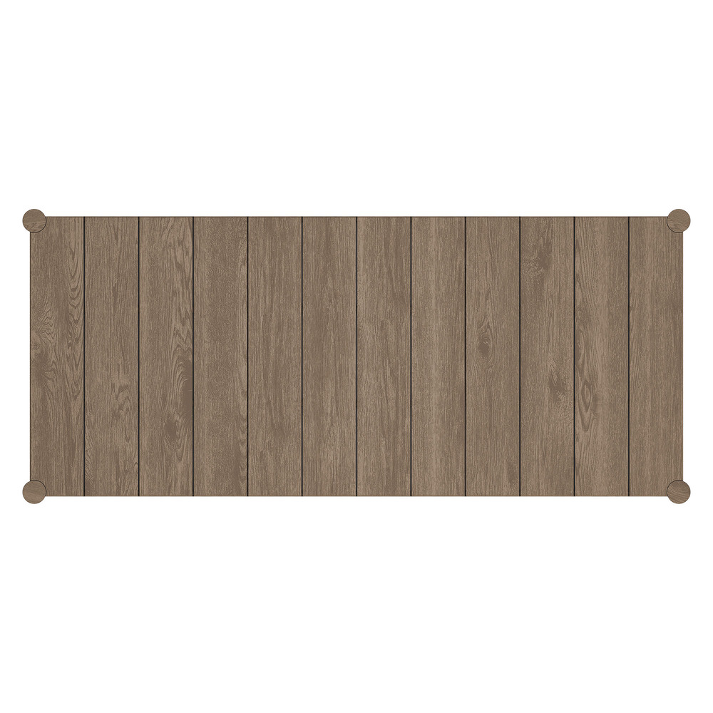 Eleni 89-Inch Outdoor Patio Teak Wood Dining Table in Weathered Gray by Modway - Image 6
