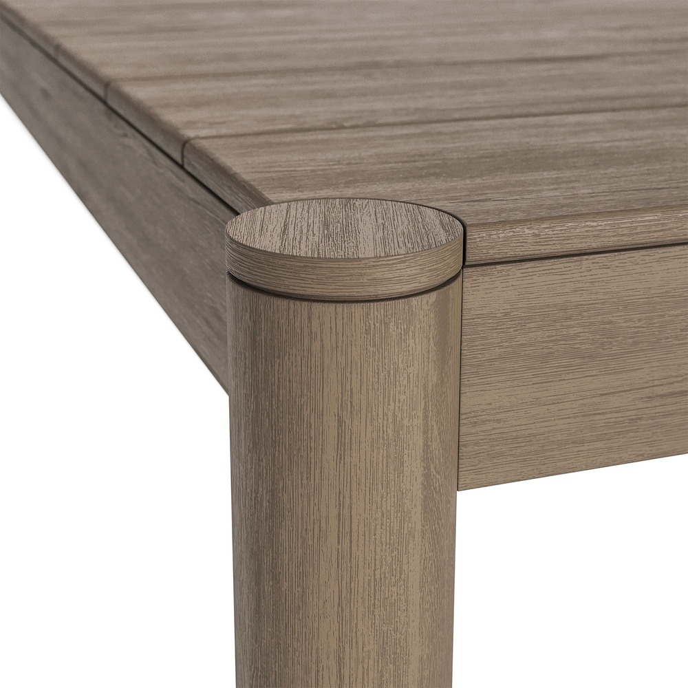 Eleni 89-Inch Outdoor Patio Teak Wood Dining Table in Weathered Gray by Modway - Image 7