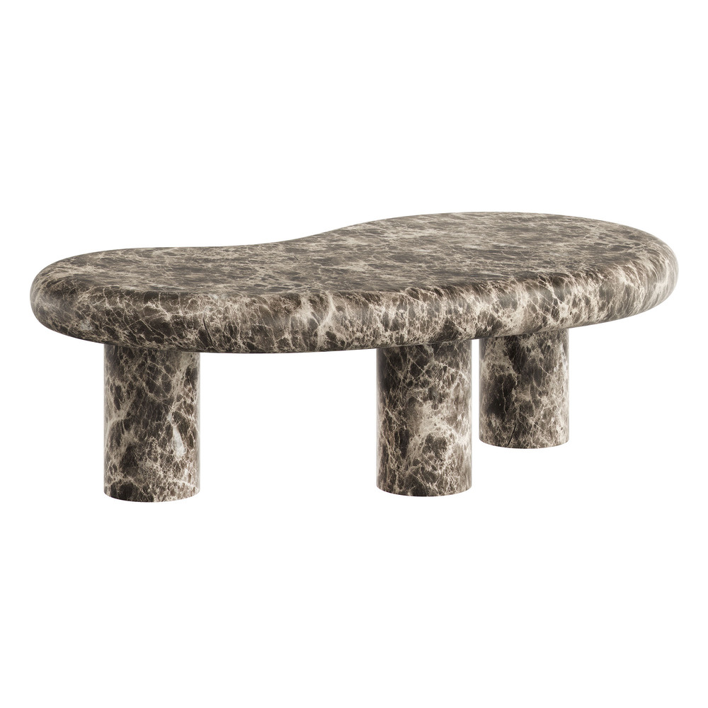 Elowen Outdoor Patio Faux Marble Coffee Table in Dark Emperador Marble by Modway - Image 5