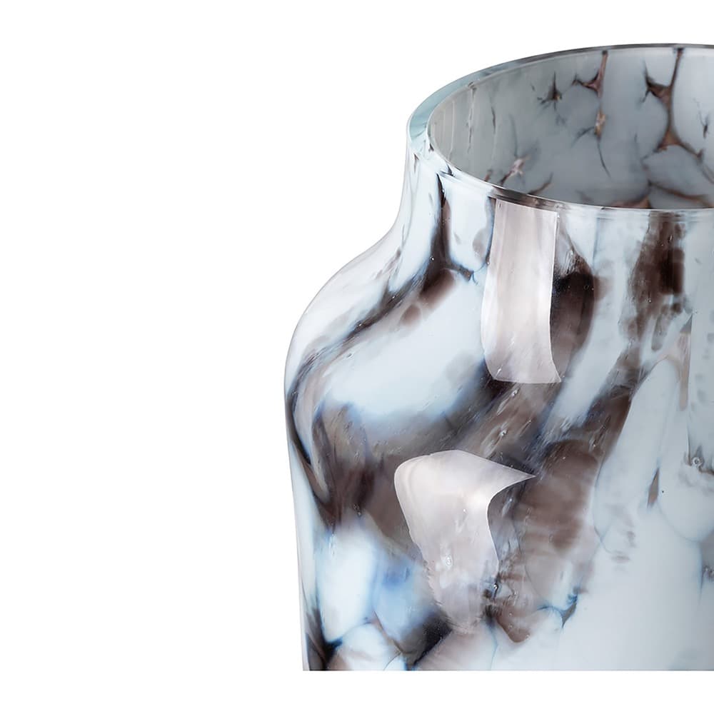 Pantea Lantern Glass Brown & White Smooth Vase by BIDKhome - Image 4