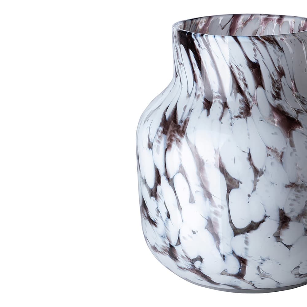 Pantea Lantern Glass Brown & White Smooth Vase by BIDKhome - Image 10