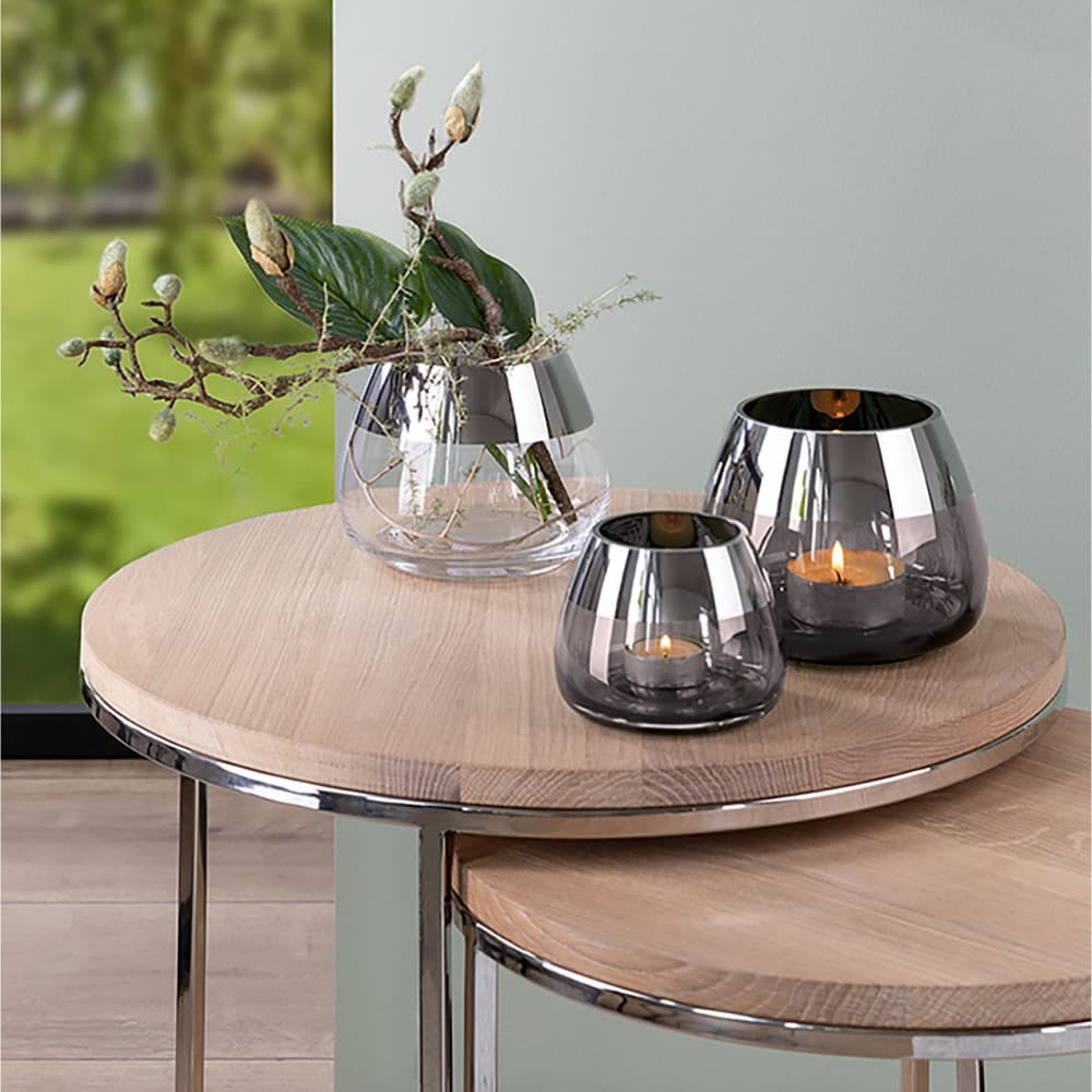 Bella Tealight Holder Silver Foil in 2 Sizes by BIDKhome - Image 6